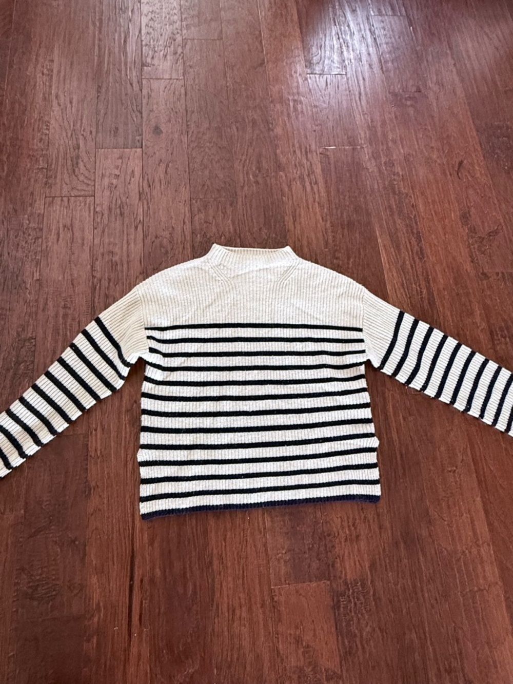 Rails Cream Ribbed Knit Sweater